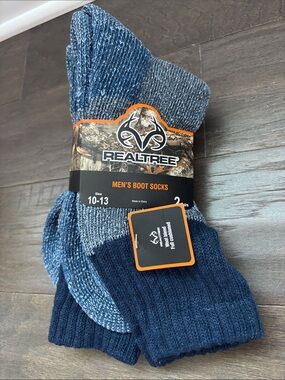 Realtree 2 pr. Wool Blend boot socks, full cushioned,warm winter